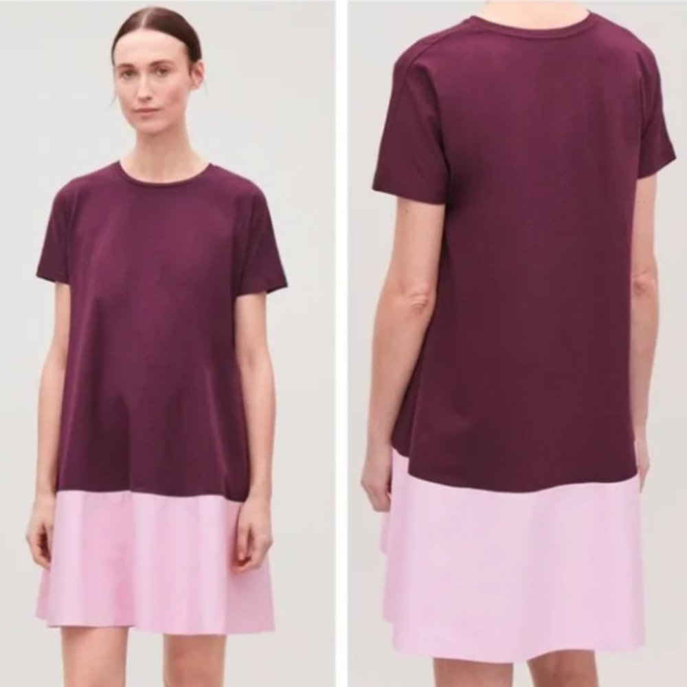 COS Colorblock Panel Swing Dress • Large • EUC
